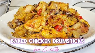 Hosting an Event? Try Baked Chicken Drumsticks with Mixed Veggies, Mini Potatoes or Ripe Plantains😋