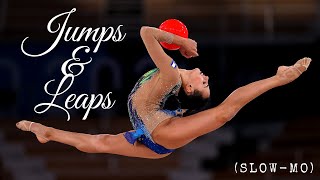 Rhythmic Gymnastics Jumps &amp; Leaps (slow-mo)