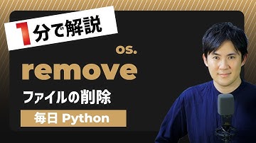 【毎日Python】Pythonでファイルを削除する方法｜remove