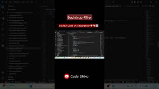 Amazing CSS backdrop-filter Magic 😍 | Web Dev Shorts Code Sikho with AJ Code Sikho with AJ
