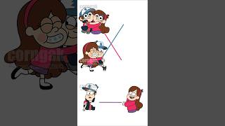 Gravity Falls Dipper and Mabel line matching puzzle🎯 #shorts #viral #art #mabel