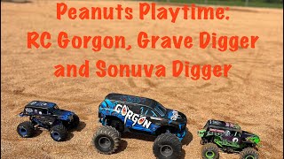 Get your kid a Gorgon RC!! Arrma Gorgon, Losi Mini Grave Digger and Sonuva Digger in Mud and Dirt!!