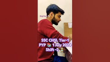 SSC CHSL Tier-1 PYP 📚 1 July 2024 Shift-2 ⏳Marks-156🎯 Consistency 👍🏼 #ssc #ssccgl #sscchsl #exams
