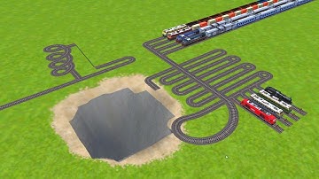 AI RAILS PASSING CHASM RAILROAD TRACKS ZIG ZAG TRACKS RISKY RAILROAD TRACKS/train wold5 