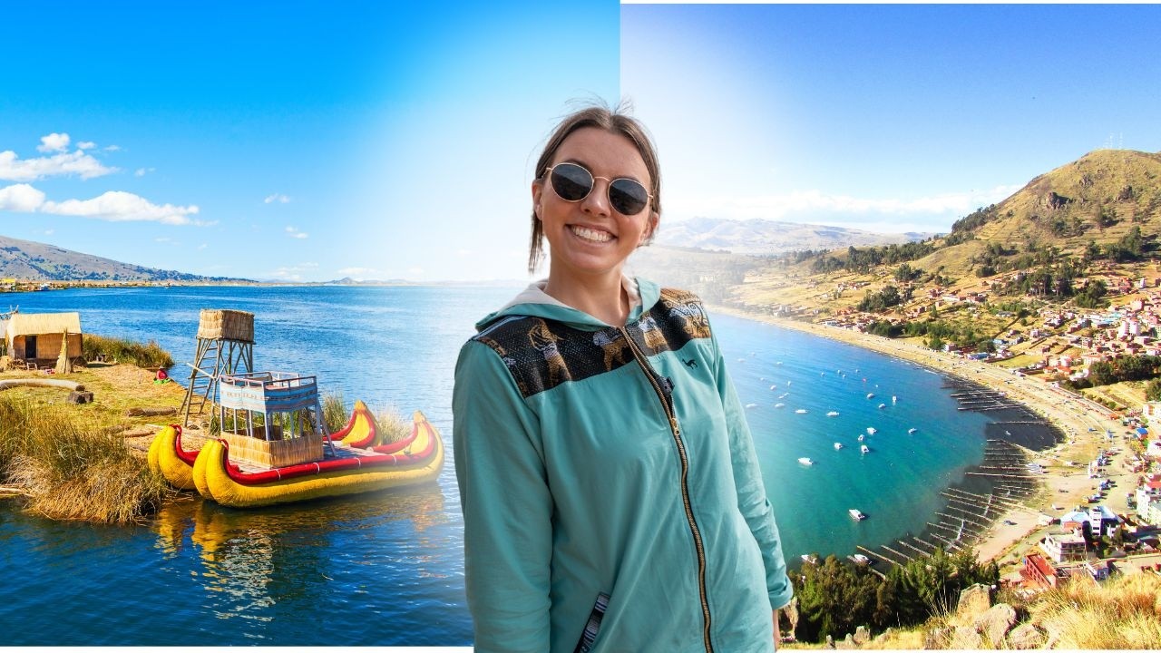 Cruzando la frontera de Perú a Bolivia - LAGO TITICACA