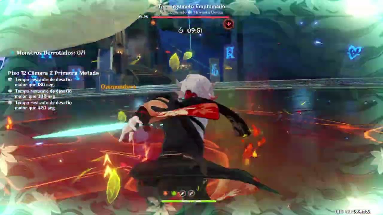 Pure pyro Klee C1 x Jadeplume Terrorshroom - Abyss 12 Speed Run 25s