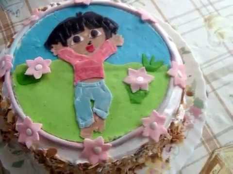 Gateau D Anniversaire D Ines Dora L Exploratrice Youtube