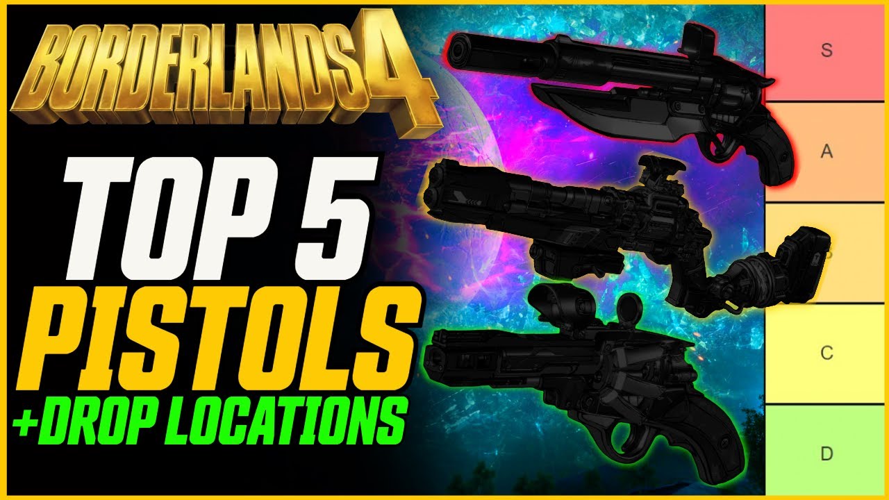 Top 5 BEST Pistols (& Where to Find Them!) // Borderlands 4 Legendary Gun Guide!