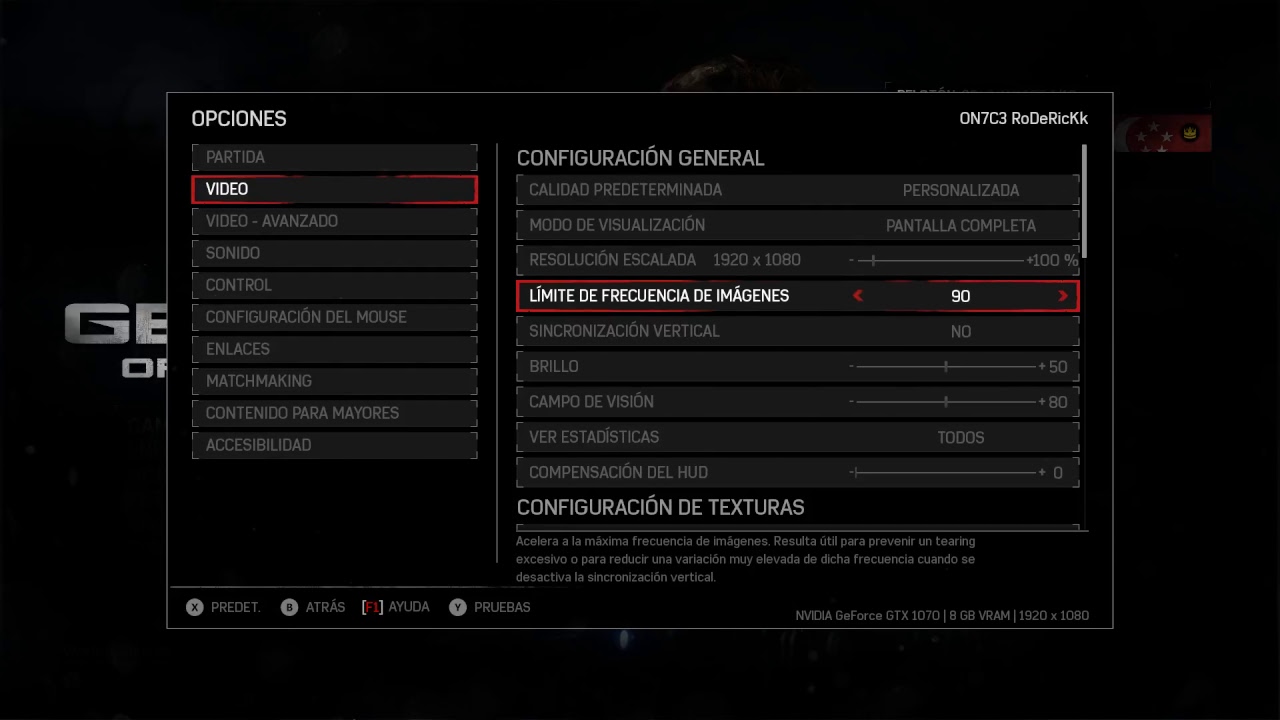 Lenovo Y910 Gtx 1070 Gears of War 4 Ultra Preset 1080p 60FPS CAP