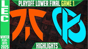 FNC vs KC Highlights Game 1 | Lower Final LEC Playoffs Winter 2025 | Fnatic vs Karmine Corp G1