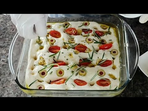 佛卡夏面包|免揉面包 | Focaccia Bread|no knead|