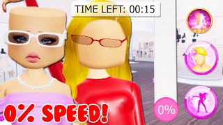 0% SPEED CHALLENGE In Roblox Dress To Impress! *SO SLOW*