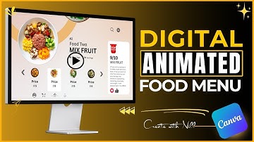 Digital Animated Food Menu Design in Canva