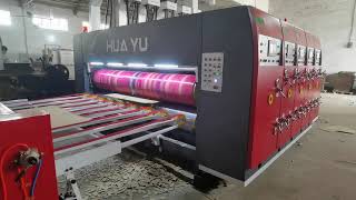 HUAYU-B auto 4 color printer die cutter vibrator stacker