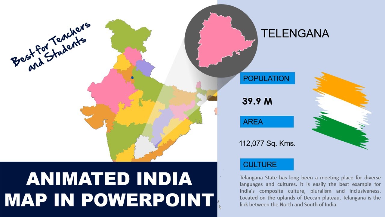 Animated India Map PowerPoint Template