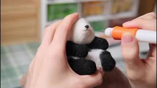 Needle Felted Panda by Maria Callary Toys | Simple Crafting Tutorial