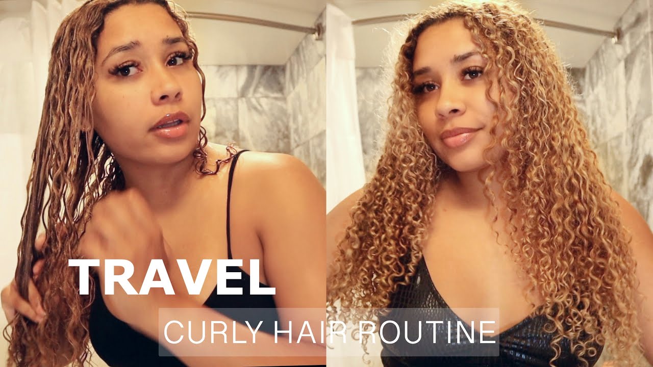 travel curly hair routine