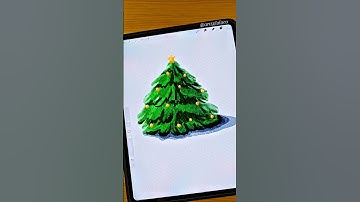 Simple Christmas Tree 🎄 #procreate #shorts #watercolor #art