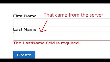 How to display server validation errors like the native ones in Blazor