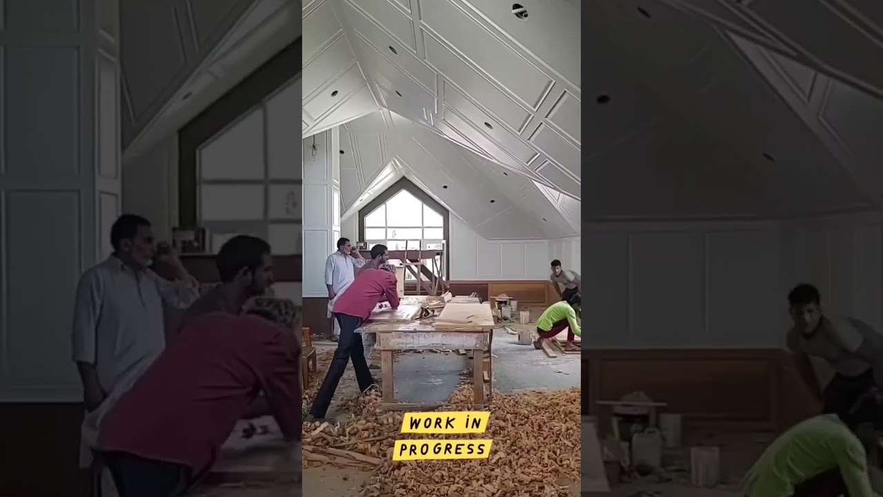 wooden paneling work in kashmir 