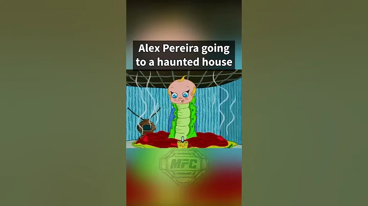 Alex Pereira was not phased at all by the haunted house