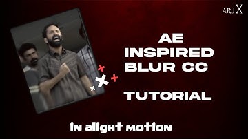AE INSPIRED VIGNETTE BLUR CC | ALIGHT MOTION CC | ALIGHT MOTION TUTORIAL 😻
