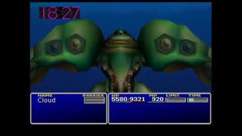 Emerald Weapon - Cloud Solo, Attack Commands Only - Final Fantasy VII
