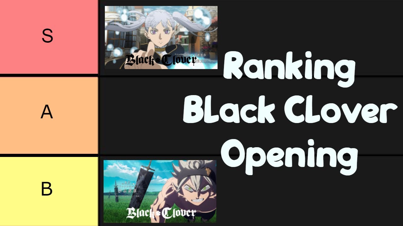 Ranking every BLACK CLOVER Openings YouTube