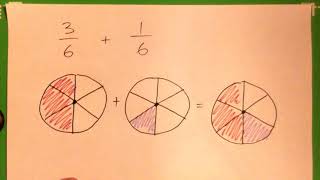 Add the Fractions:  3/6   1/6