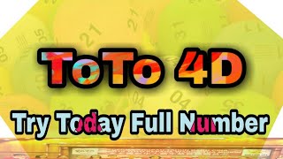 Toto Lucky Number Toto 4d Special Suggested Number Top 4 Best Number Only Toto 4d Youtube