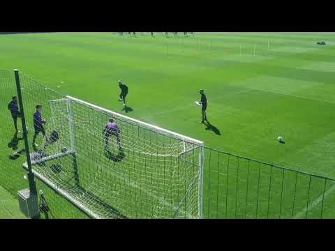 Rifinitura Panathinaikos-Fiorentina, allenamento portieri