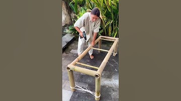 Bamboo furniture 🌿 no nails required! 🀤