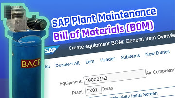 SAP PM/EAM Tutorial: Bill of Materials (BOM) - Air Compressor example