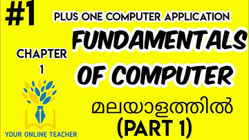 FUNDAMENTALS OF COMPUTER //PLUS ONE COMPUTER APPLICATION IN MALAYALAM(2019)