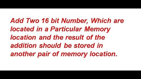Add Two 16 bit Number in GNUSim8085 -8085 Microprocessor Simulator.