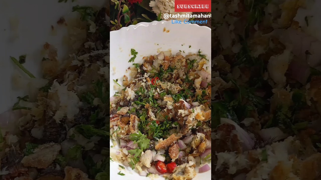 Fry fish chutney recipe 🐟🥣গৰৈ মাছৰ পিটিকা 