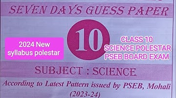 class 10th #science #polestar English medium #pseb 2023-2024,By:-Pawan sir, #psebboardexam,#polestar