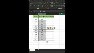 Calculate Running Total in Excel || How to calculate Running Total #excel #computer #shorts #tips