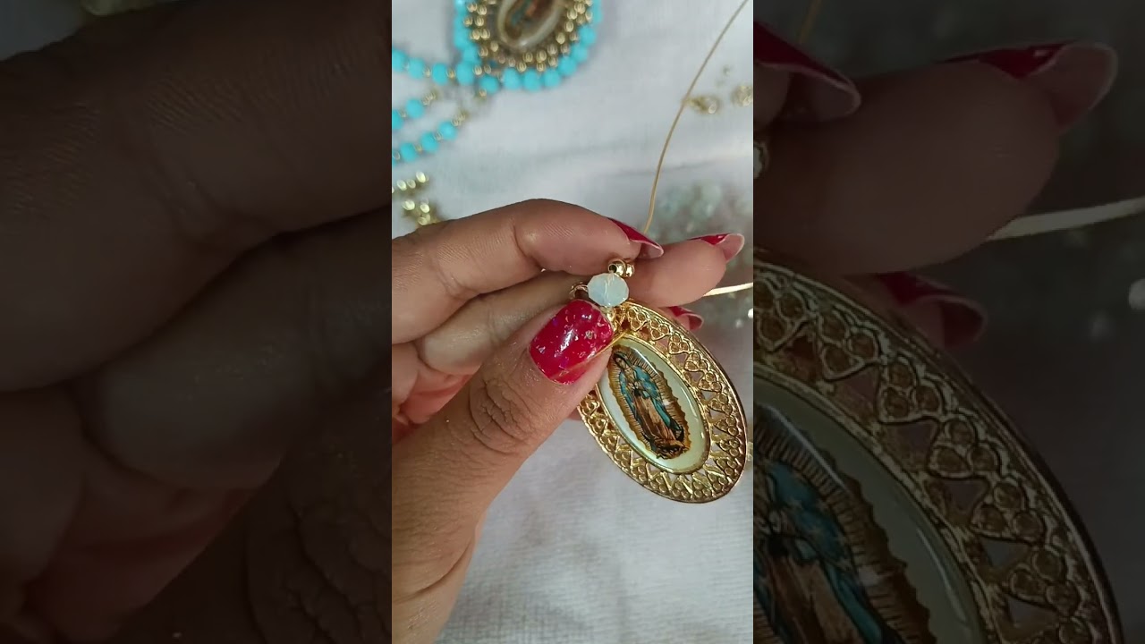 Medalla bordada para rosario parte 1