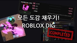 DIG 모든 도감 채우기 완료 (ROBLOX DIG)