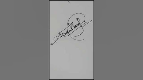 A letter signature style #calligraphy #handwriting #shorts @ronyart4940