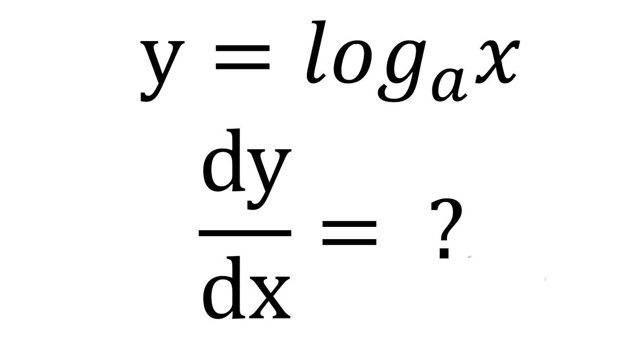Part 4 4 Logarithmic Function Log Ax Derivative Of Exponential Logarithmic Functions Youtube
