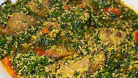 OKONGOBONG AND EGUSI RECIPE/PUMPKIN LEAVES/ UGU/SPINACH EGUSI SOUP - CAMEROONIAN FOOD | CHRIST BELLA