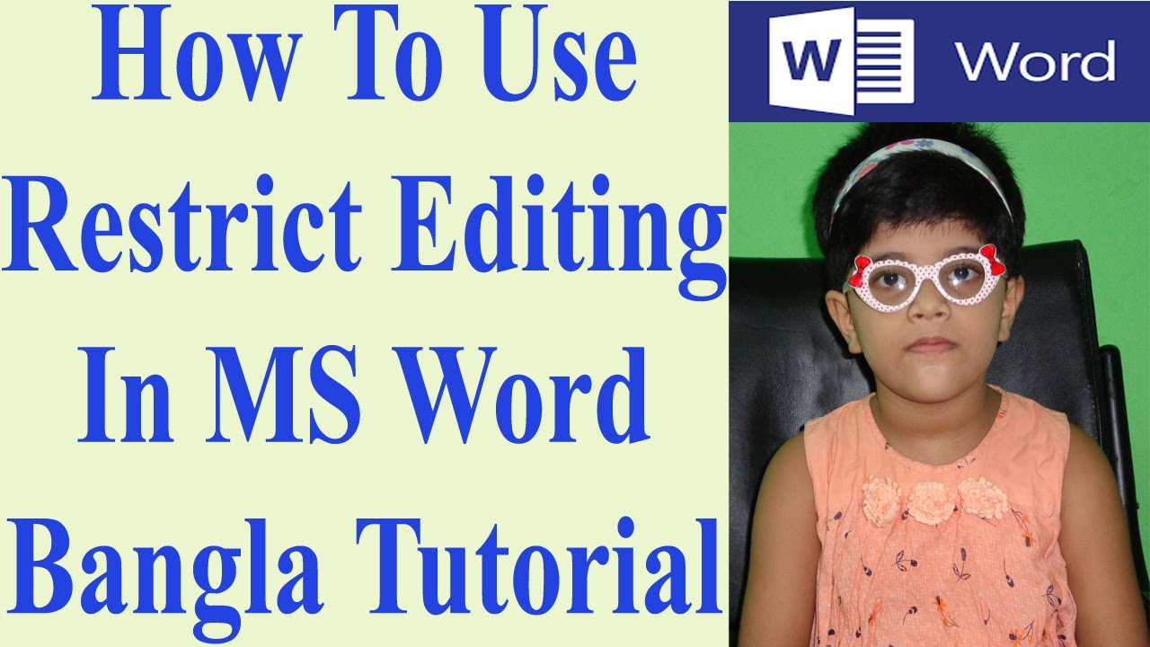 How To Use Restrict Editing In MS Word Bangla