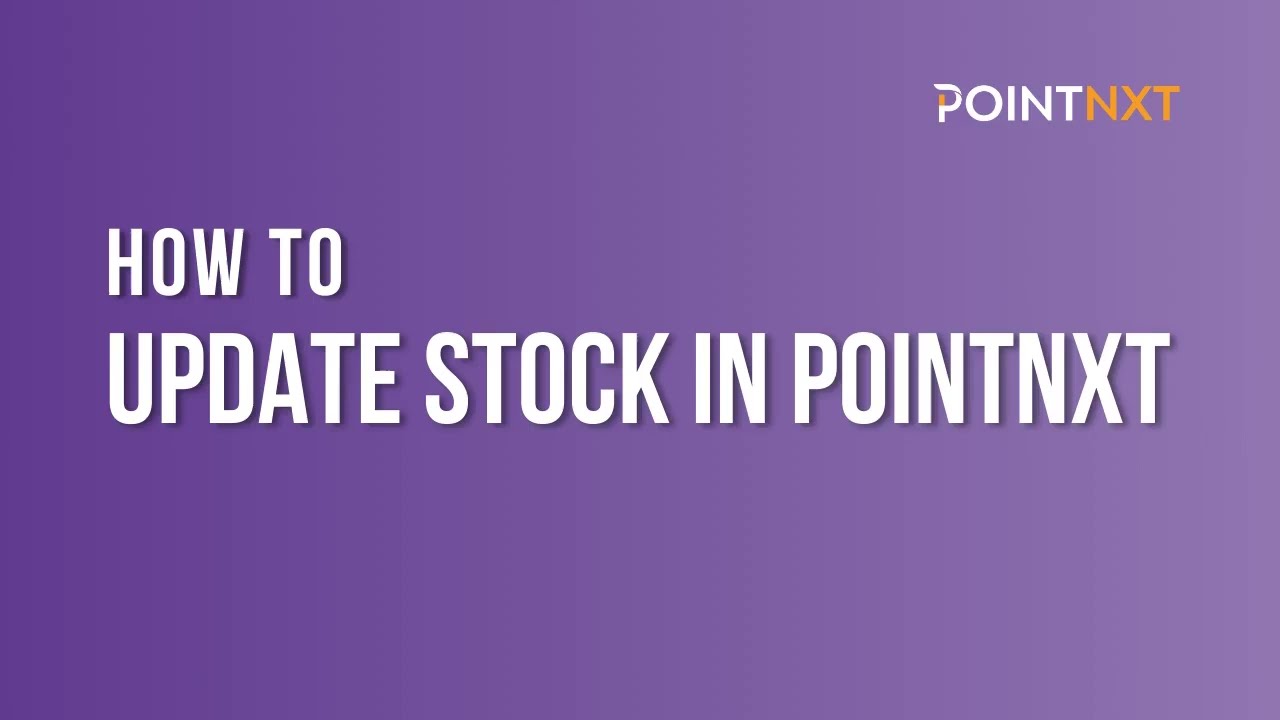 How to update SKU stock in PointNXT?