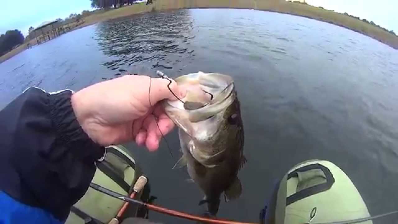 Float tube bass fishing - YouTube