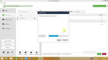 creating tensorflow environment and jupyter install with anaconda on windows