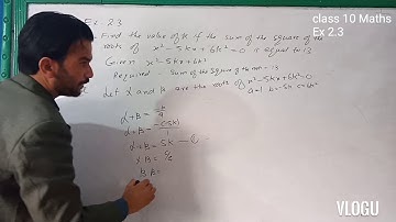 Find the value of k if the sum of the square of the roots of x*2--5kx+6k*2=0 is equal to 13.