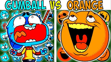 ALL GUMBALL VS ANNOYING ORANGE TEST | FNF Character Test | Gameplay VS Playground