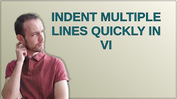 Indent multiple lines quickly in vi